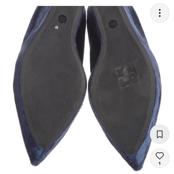 Theyskens’ Theory Beautiful Blue Velvet Platform Wedge - Size 38 - Picture 7 of 8